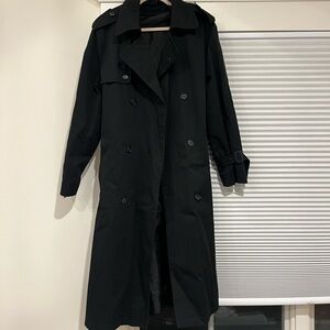 Black lined trench coat